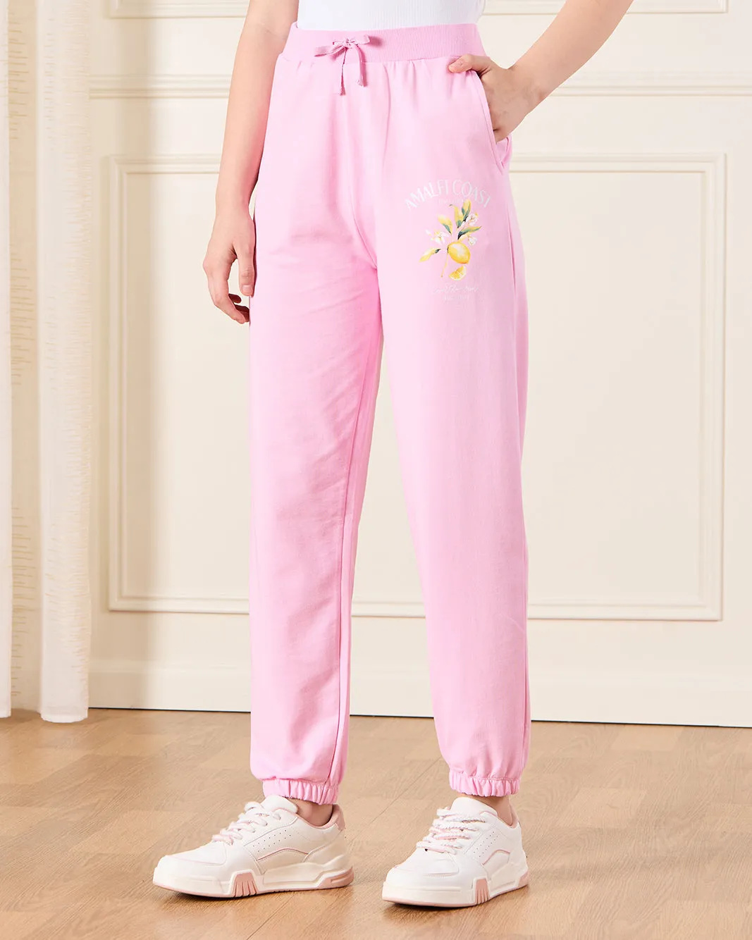 Girls Pink Plain Track Pants sold by Redtag