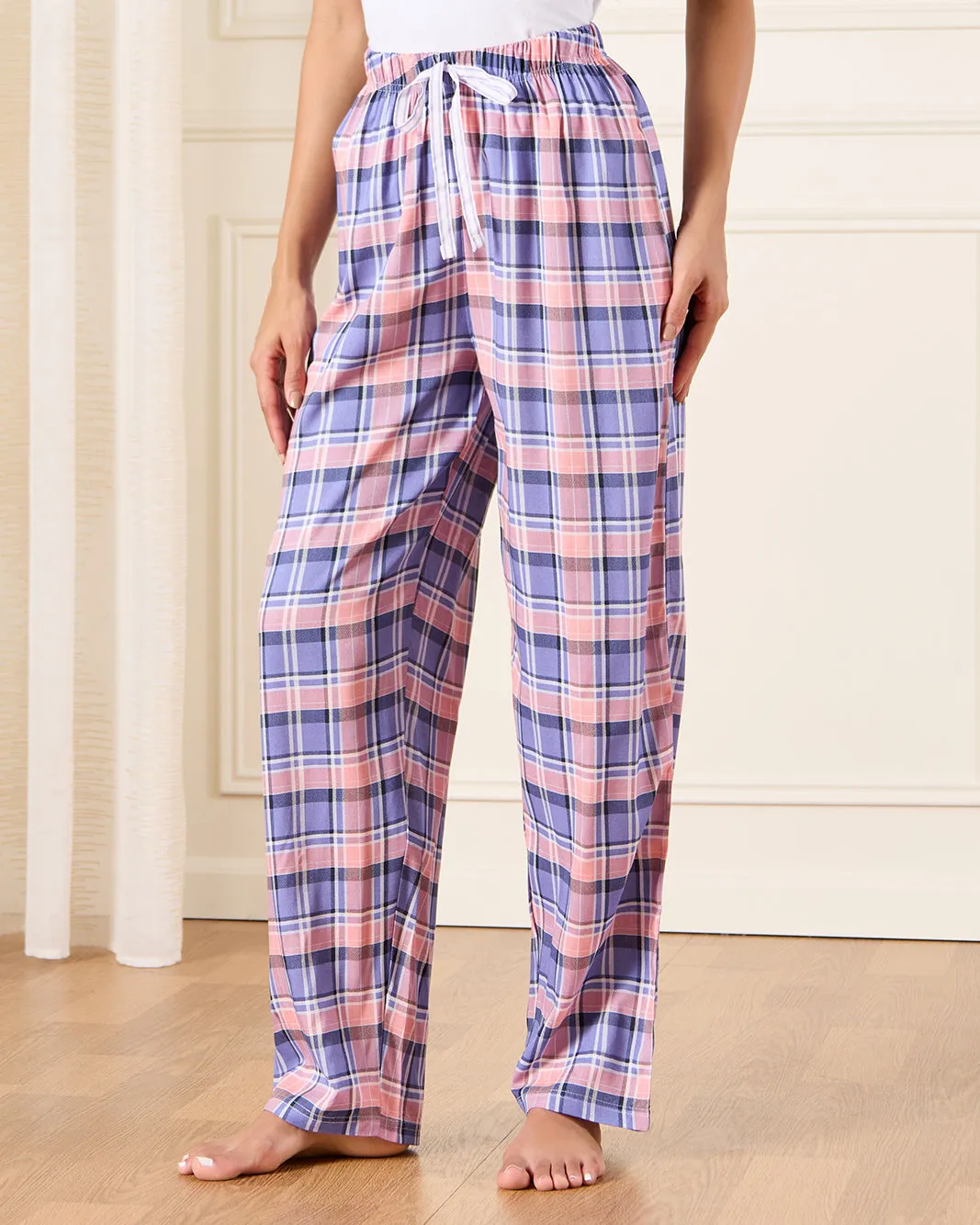 Women Blue Checkered Pajama Bottoms sold by Redtag
