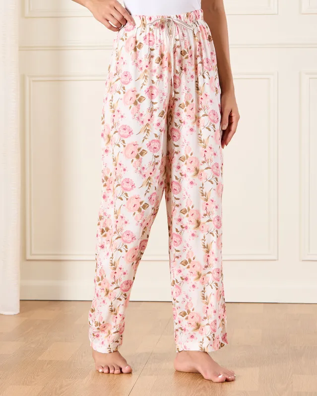 Women Pink Printed Pajama Bottoms sold by Redtag