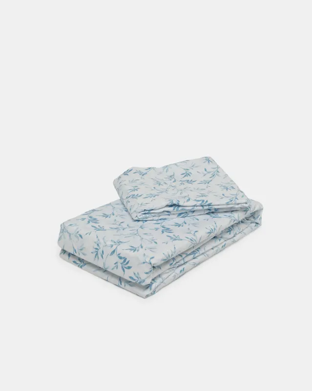 Blue 2 Piece Printed Flat Sheet (Single Size) sold by Redtag