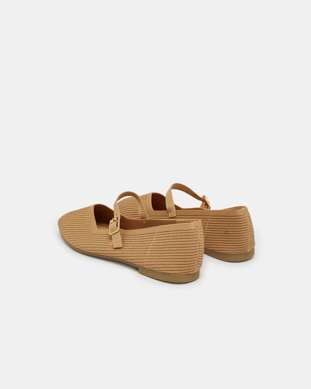 Women Beige Textured Ballerina sold by Redtag product image thumbnail 3