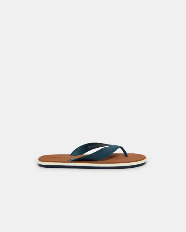 Men Blue Plain Toe Post sold by Redtag