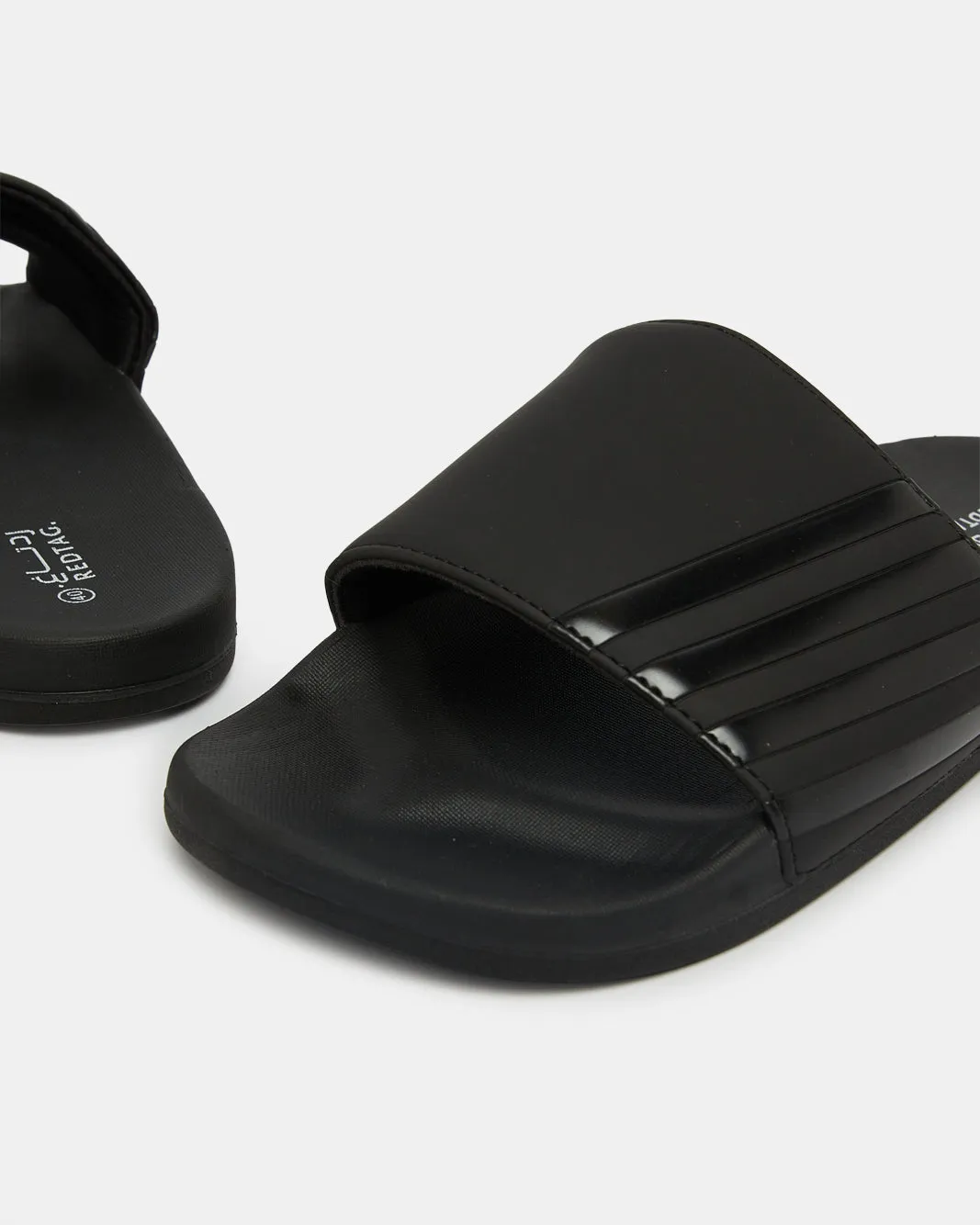 Men Black Comfort Slide sold by Redtag product image thumbnail 4
