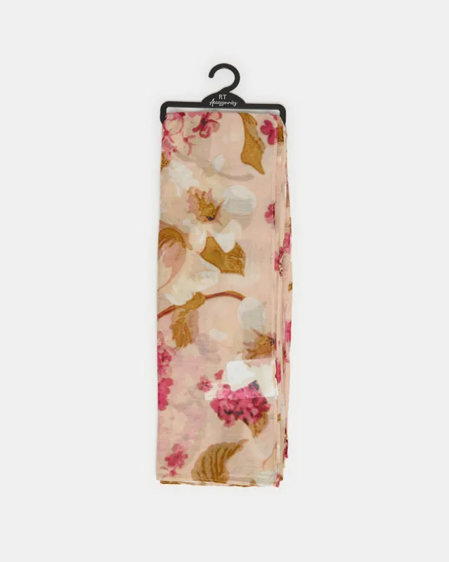 Girls Beige Printed Scarf sold by Redtag