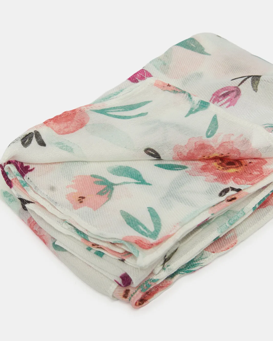 Girls White Printed Scarf sold by Redtag product image thumbnail 4