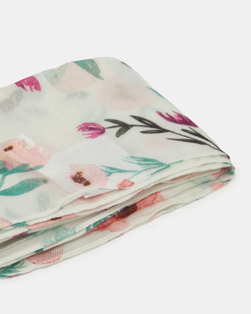 Girls White Printed Scarf sold by Redtag product image thumbnail 3