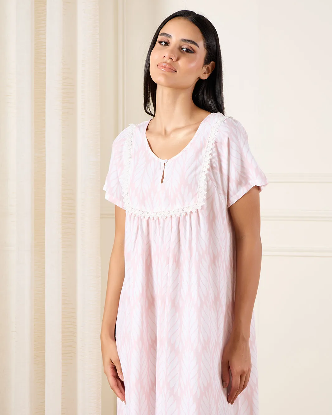 Women Pink Print Nightgown sold by Redtag product image thumbnail 2