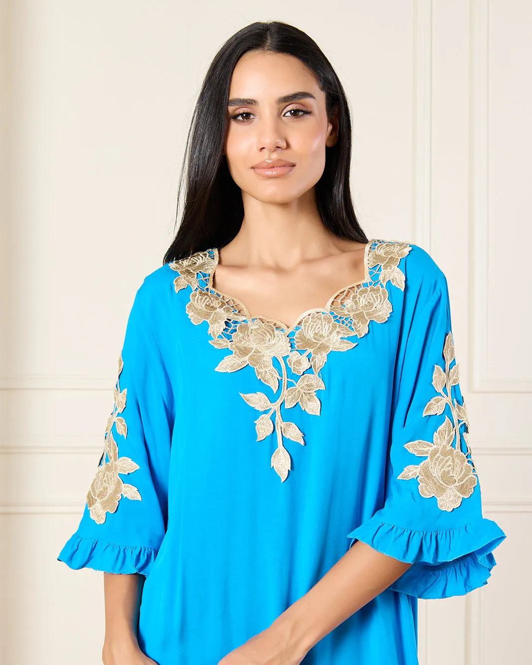 Women Blue Embellished Nightgown sold by Redtag product image thumbnail 2