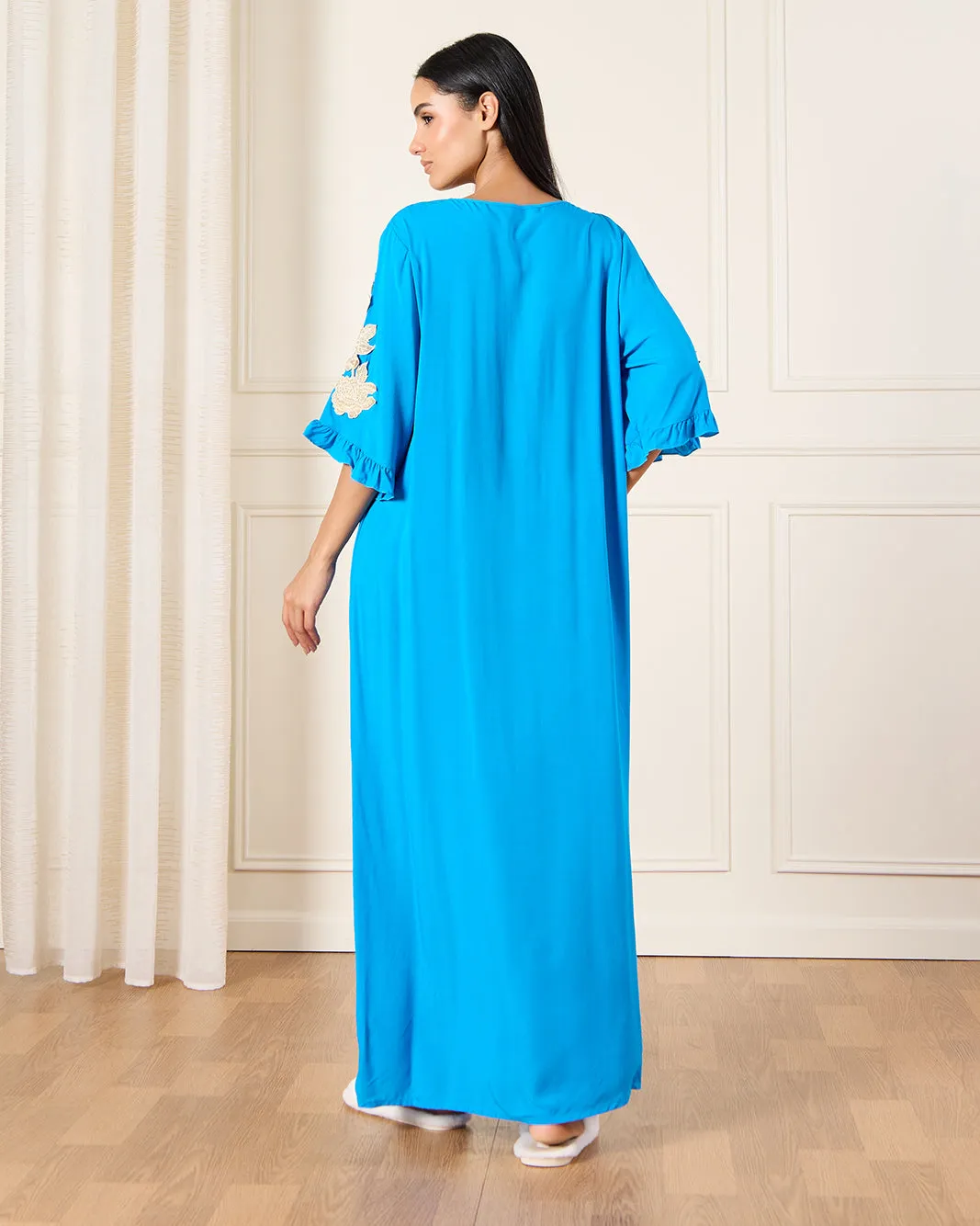 Women Blue Embellished Nightgown sold by Redtag product image thumbnail 3
