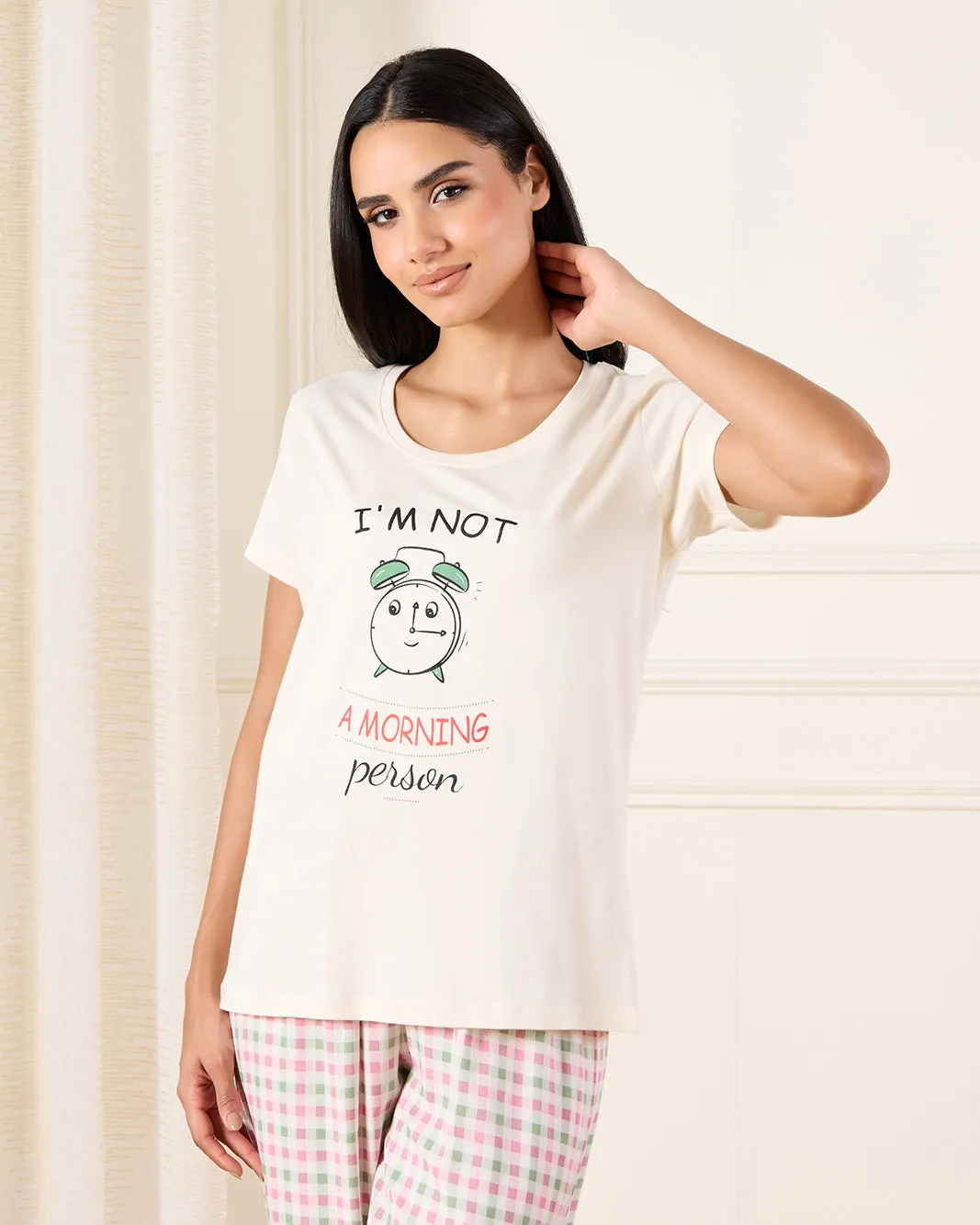 Women Yellow Printed Pajama Set (2 Piece) sold by Redtag product image thumbnail 2