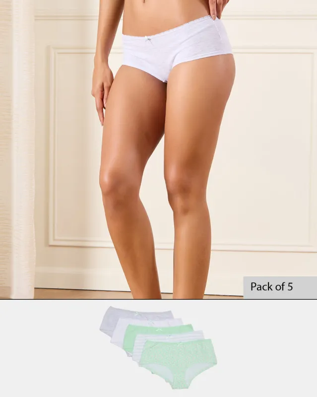 Women Assorted Boyleg Brief Set (Pack of 5) sold by Redtag