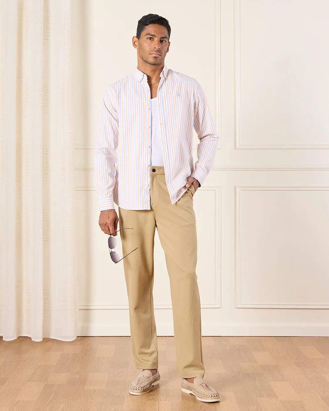 Men Beige Formal Trousers sold by Redtag product image thumbnail 2
