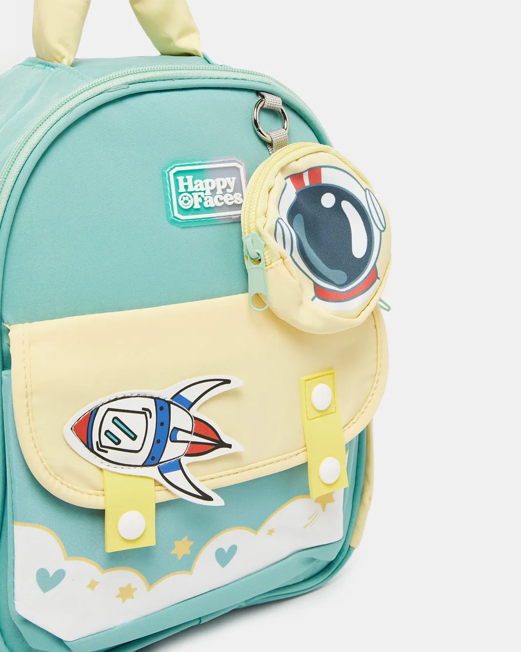 Boys Green And Yellow Rocket Printed Backpack sold by Redtag product image thumbnail 3