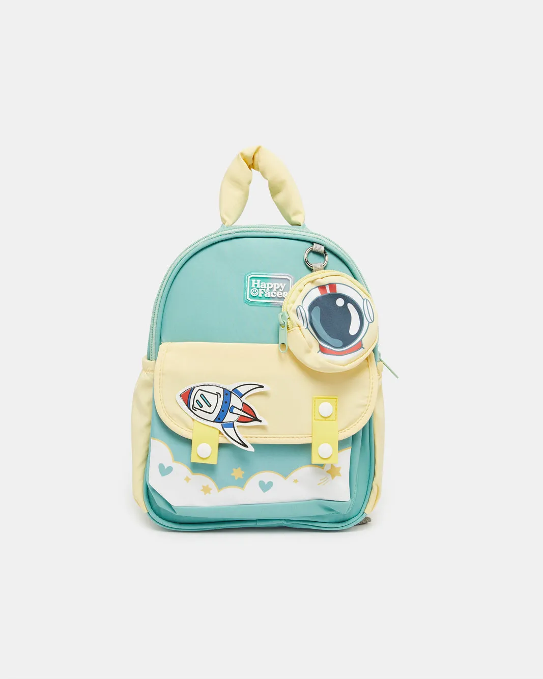 Boys Green And Yellow Rocket Printed Backpack sold by Redtag