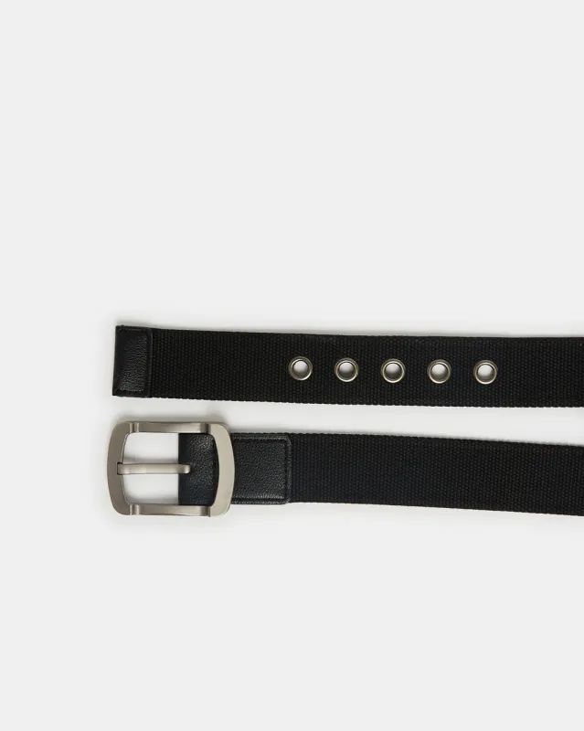 Men Black Elastic Belt sold by Redtag