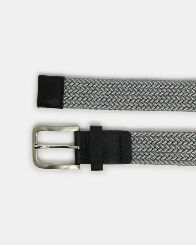 Men Grey Elastic Belt sold by Redtag
