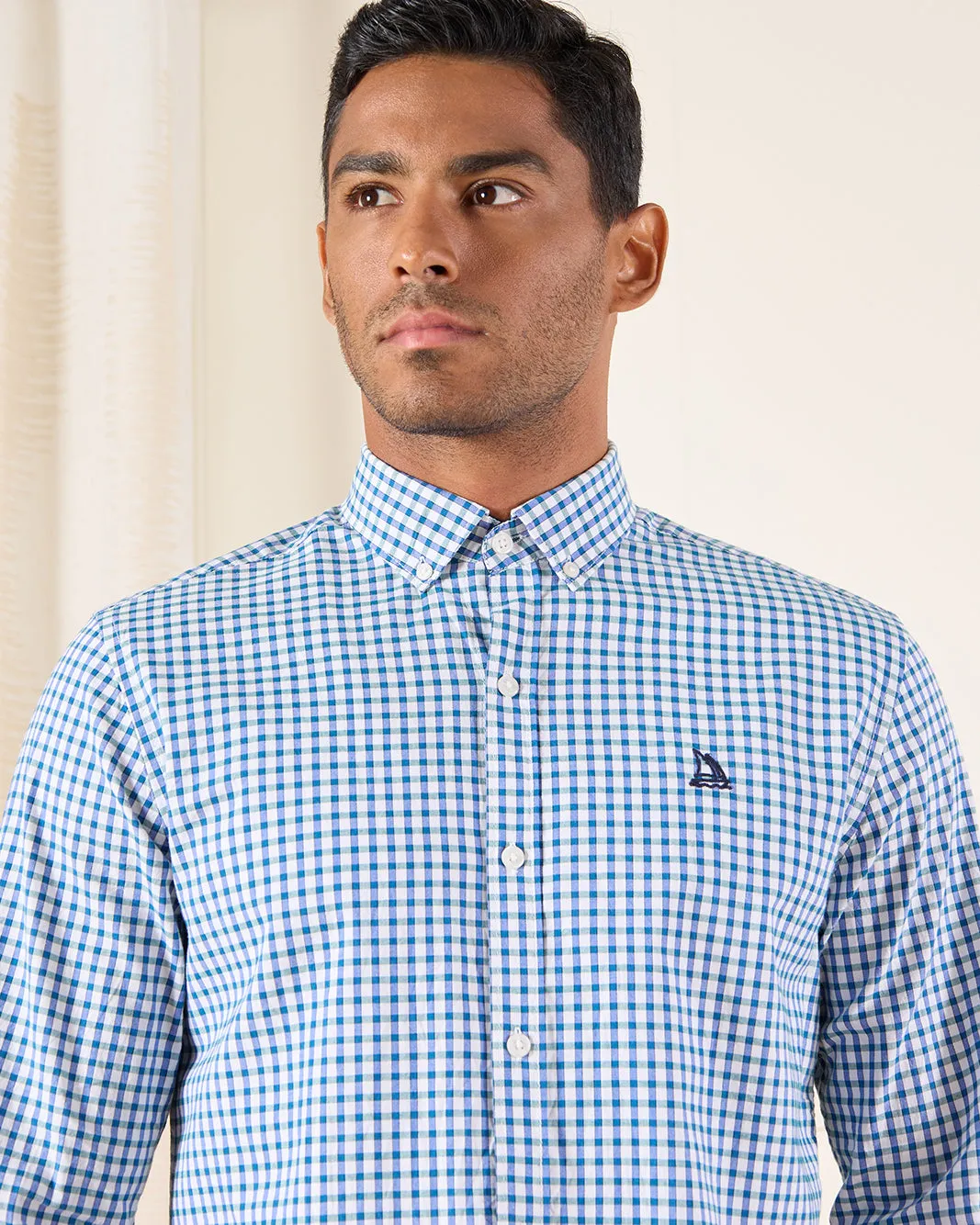 Men Blue Checkered Shirt sold by Redtag product image thumbnail 4