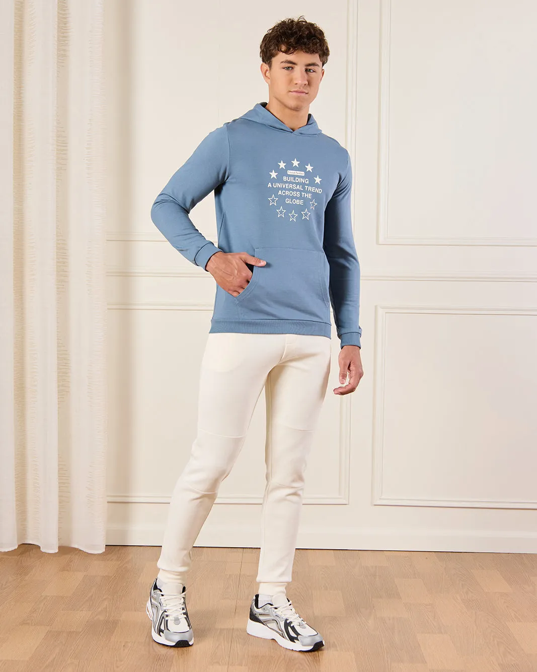 Senior Boys Grey Trend Hooded Sweatshirt sold by Redtag product image thumbnail 2