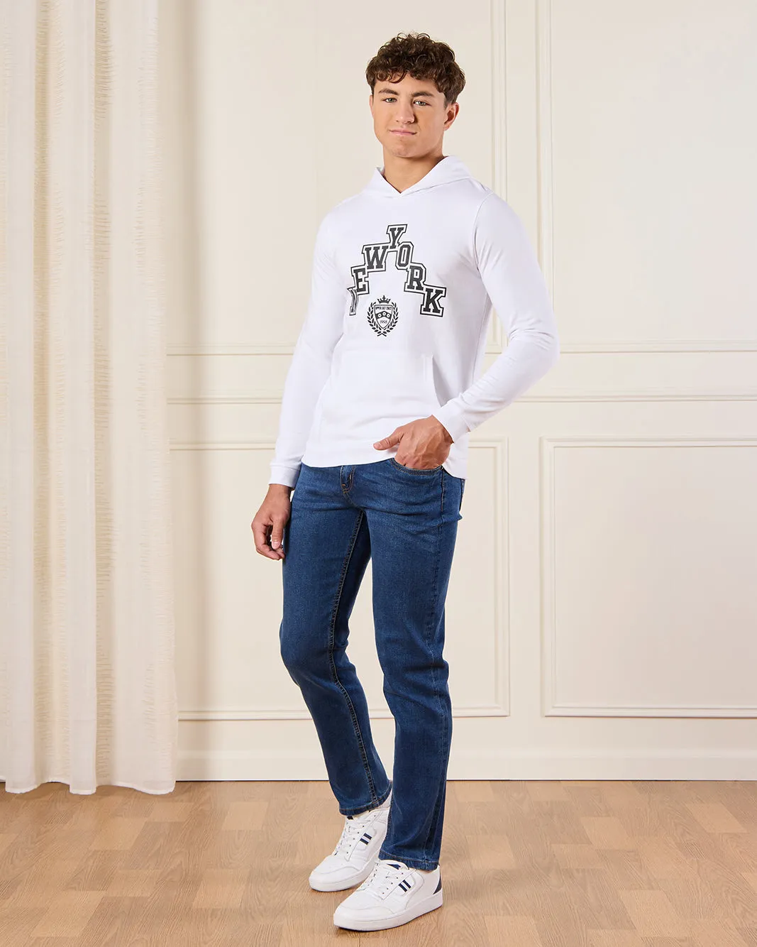 Senior Boys White New York Table Hoody sold by Redtag product image thumbnail 2