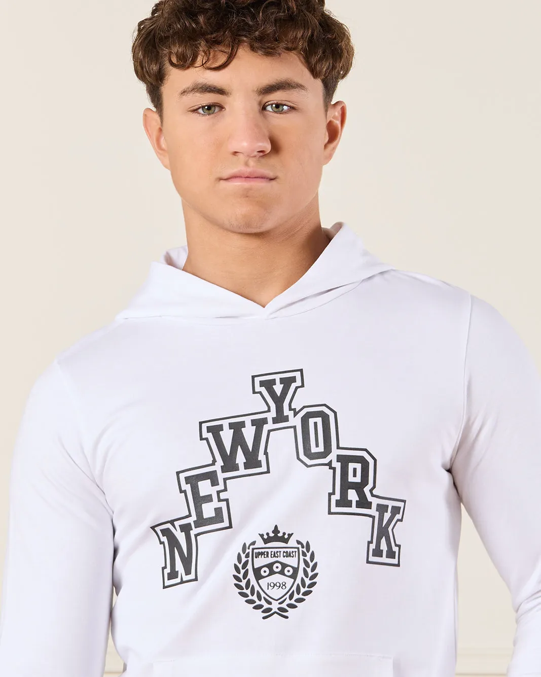 Senior Boys White New York Table Hoody sold by Redtag product image thumbnail 4