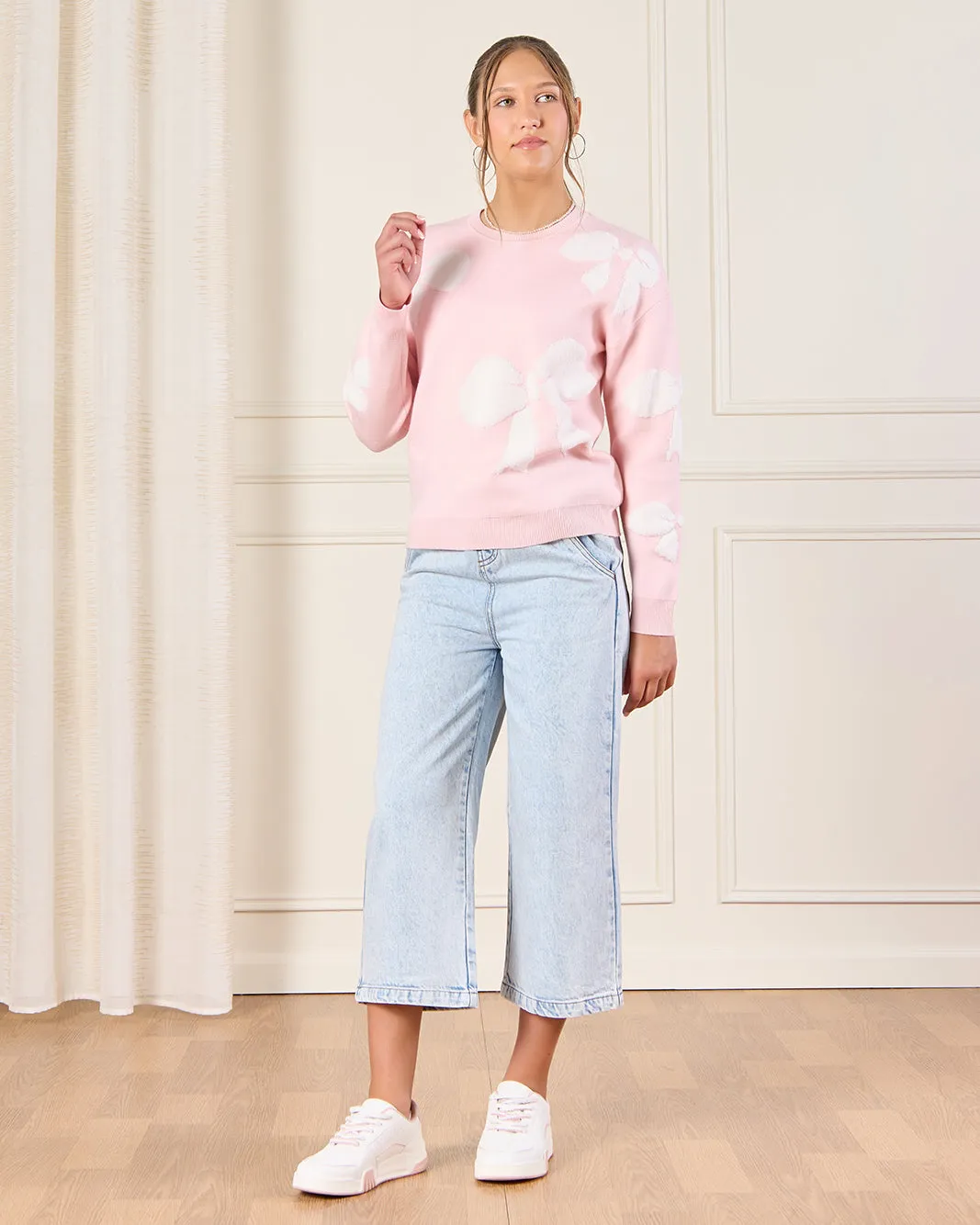 Senior Girls Blue Wide leg Jeans sold by Redtag product image thumbnail 2