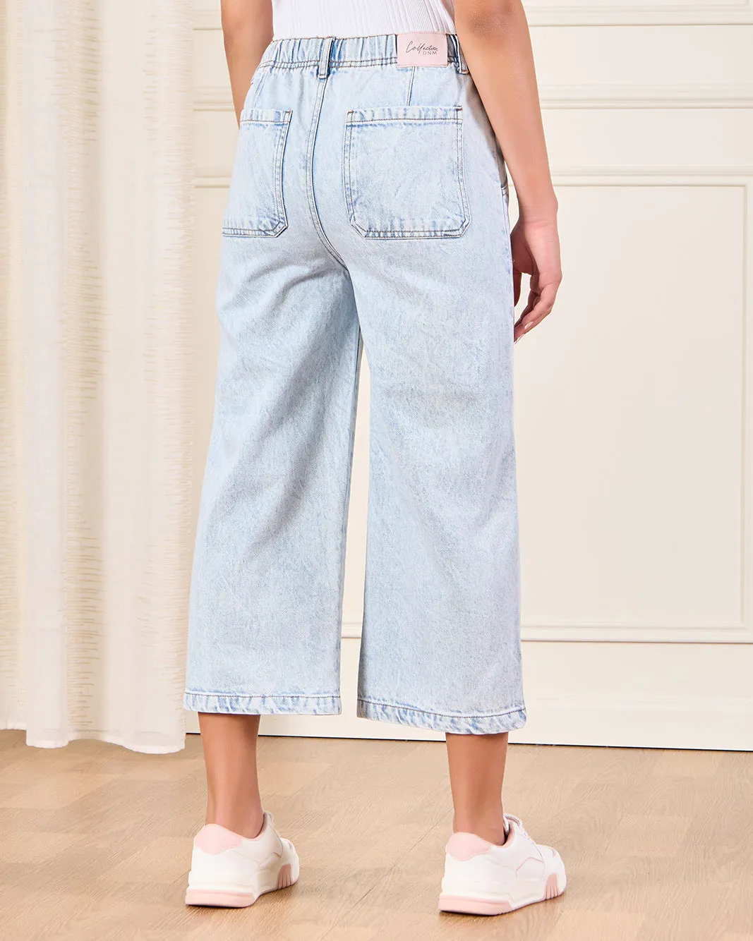 Senior Girls Blue Wide leg Jeans sold by Redtag product image thumbnail 3