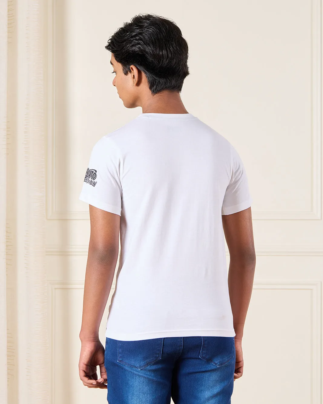 Senior Boys White Naruto Print T-Shirt sold by Redtag product image thumbnail 3