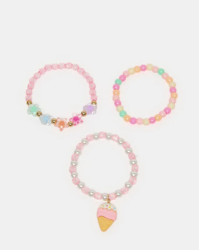 Girls Assorted Embellished Bracelet Set (3Piece) sold by Redtag