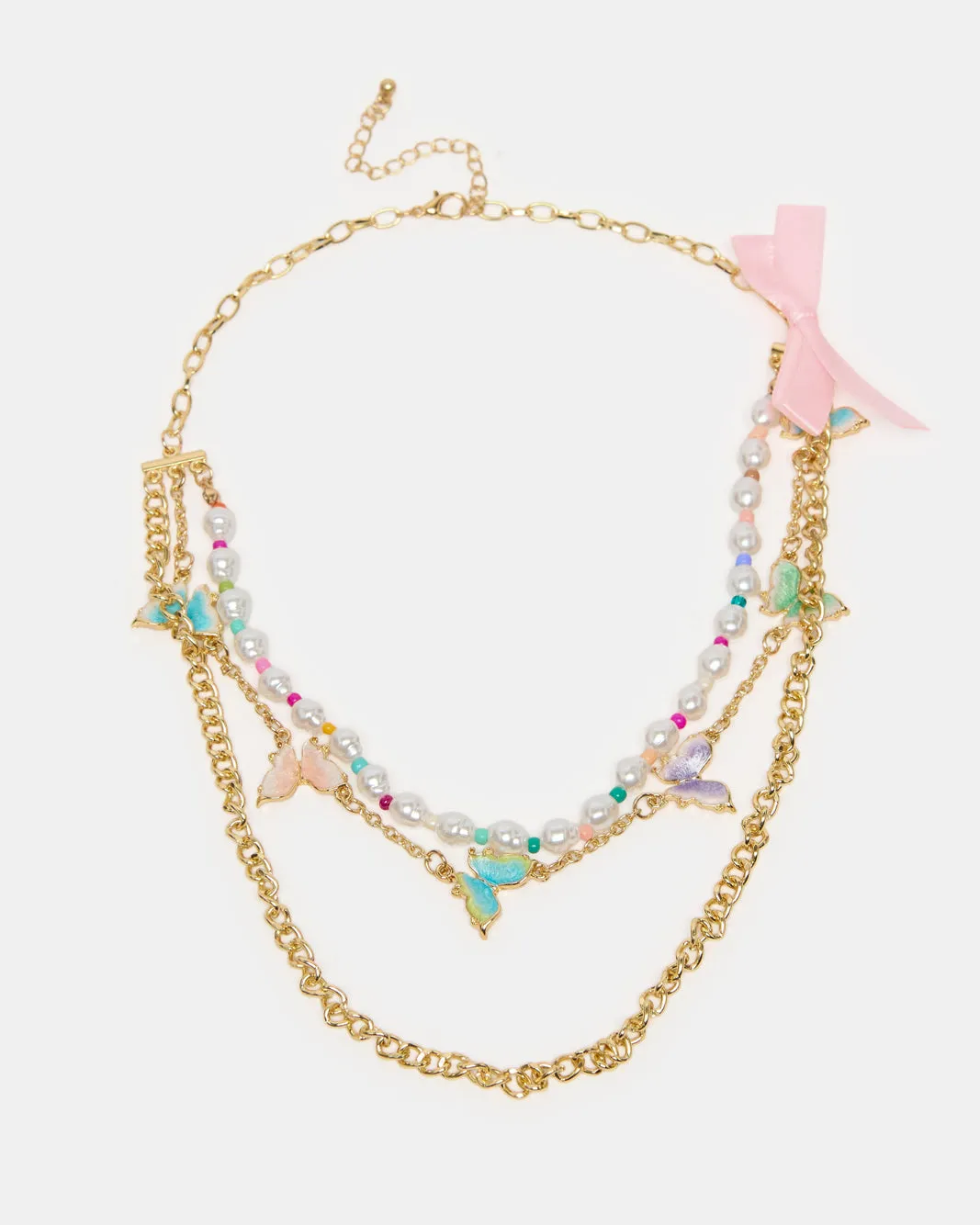 Girls Gold Embellished Necklace sold by Redtag