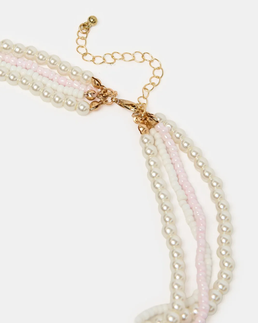 Girls Pink And White Embellished Necklace sold by Redtag product image thumbnail 3