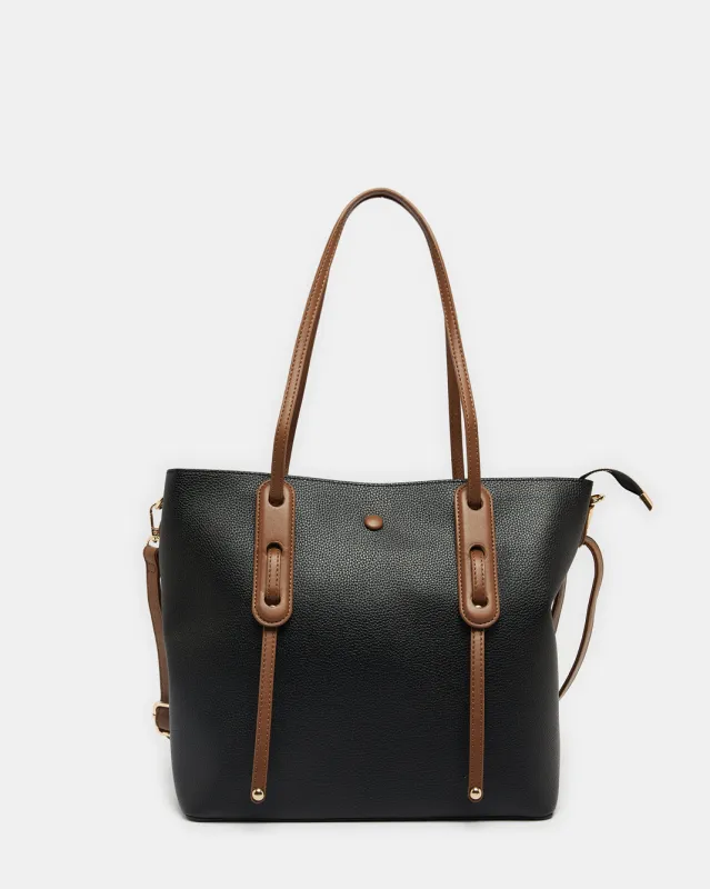 Women Black Embellished Tote Bag sold by Redtag