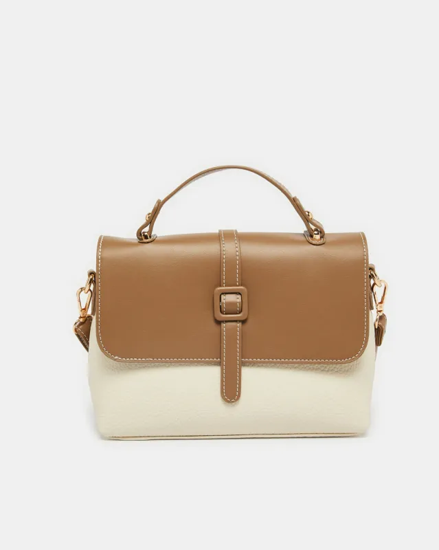 Women Beige And White Embellished  Day Bag sold by Redtag