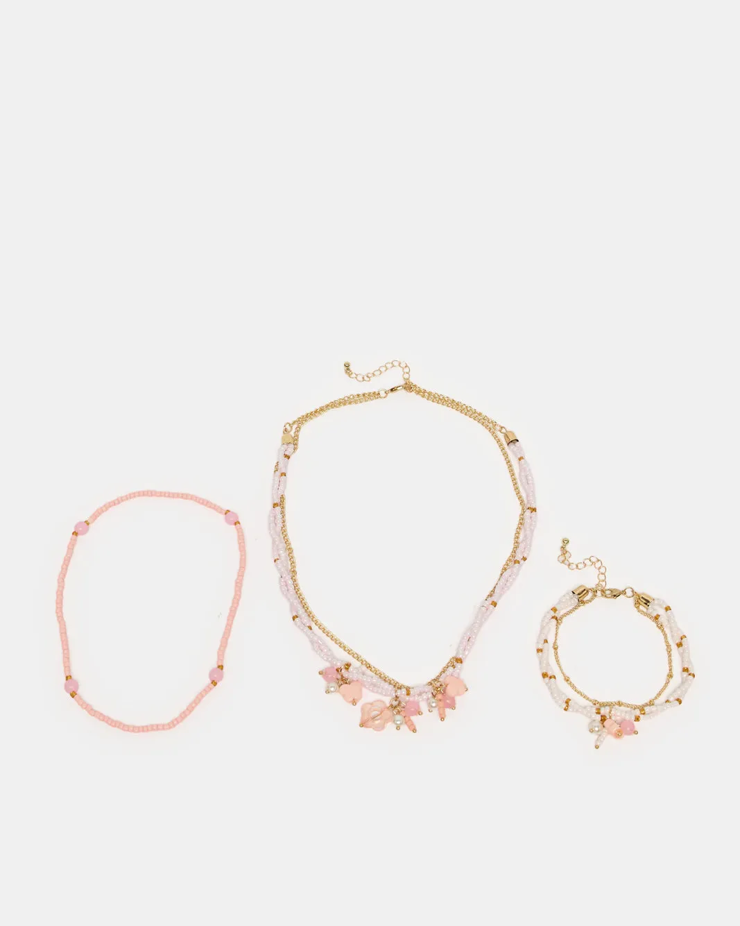 Girls Assorted Embellished Necklace Set (3 Piece) sold by Redtag