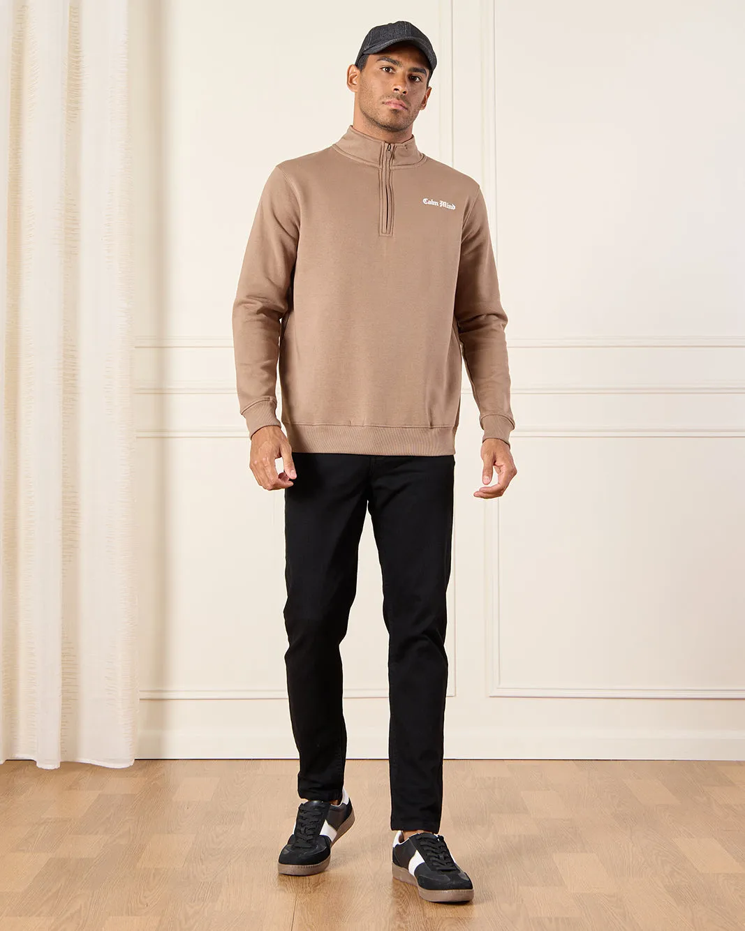 Men Brown Sweatshirt With Logo Print sold by Redtag product image thumbnail 2