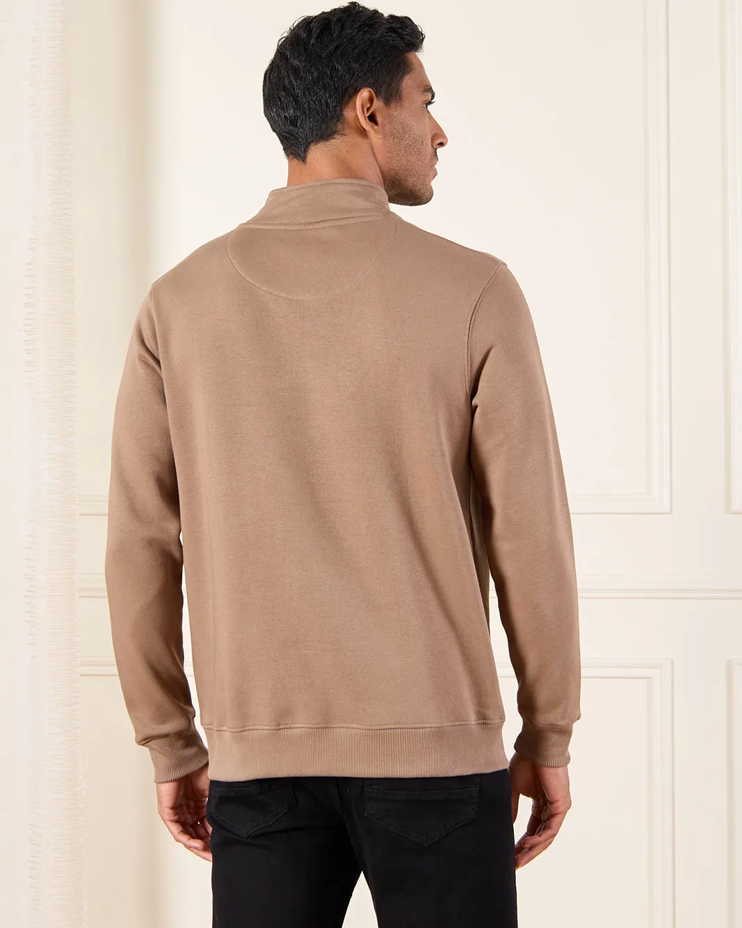 Men Brown Sweatshirt With Logo Print sold by Redtag product image thumbnail 3