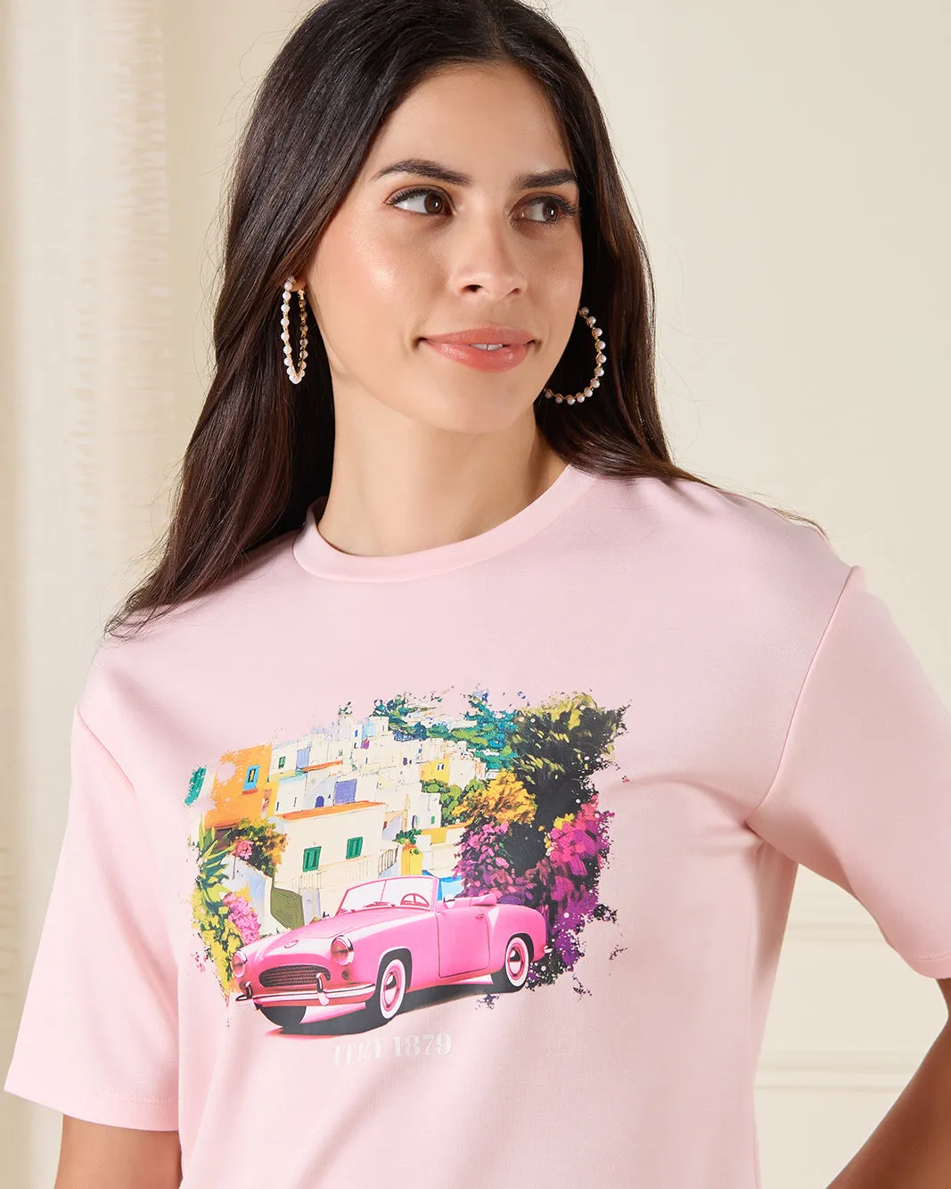 Women Pink Embellished T-Shirt sold by Redtag product image thumbnail 4