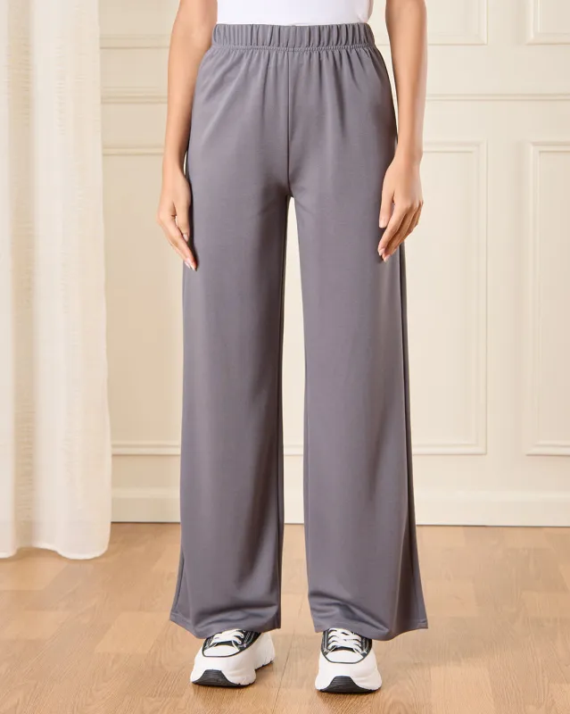 Women Grey Wide Leg Pants sold by Redtag