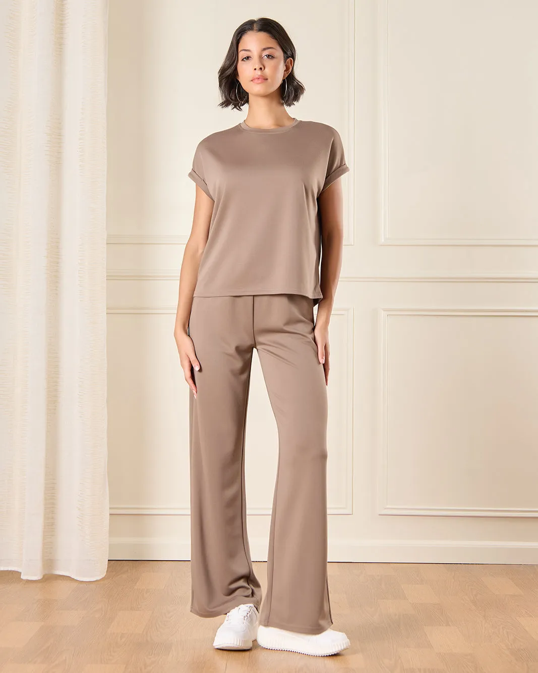 Women Brown Wide Leg Active Pants sold by Redtag product image thumbnail 2