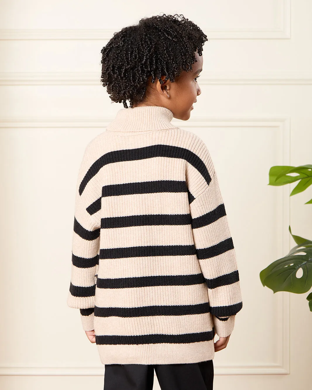 Boys Cream Striped Jumper sold by Redtag product image thumbnail 3