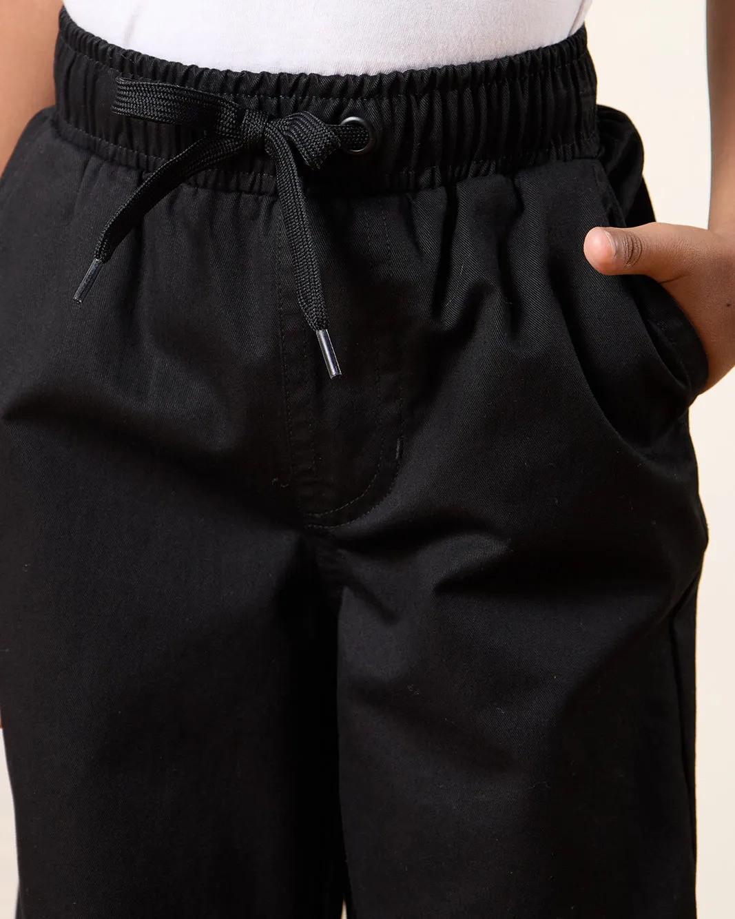 Boys Black Solid Joggers sold by Redtag product image thumbnail 4