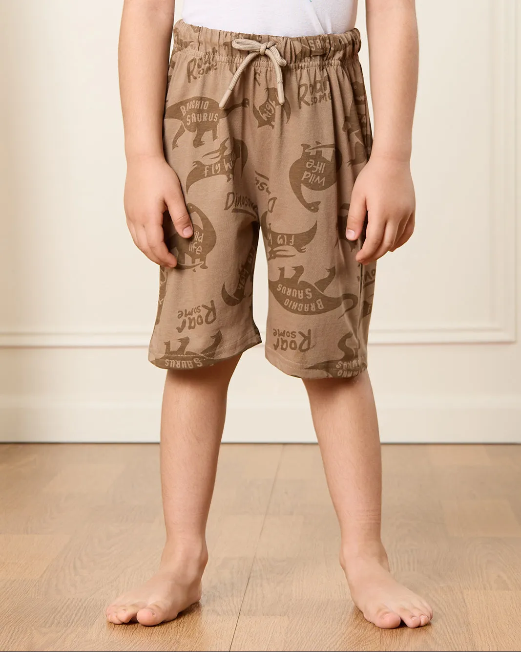 Boys Beige Printed Pyjama Set (2 Piece) sold by Redtag product image thumbnail 3