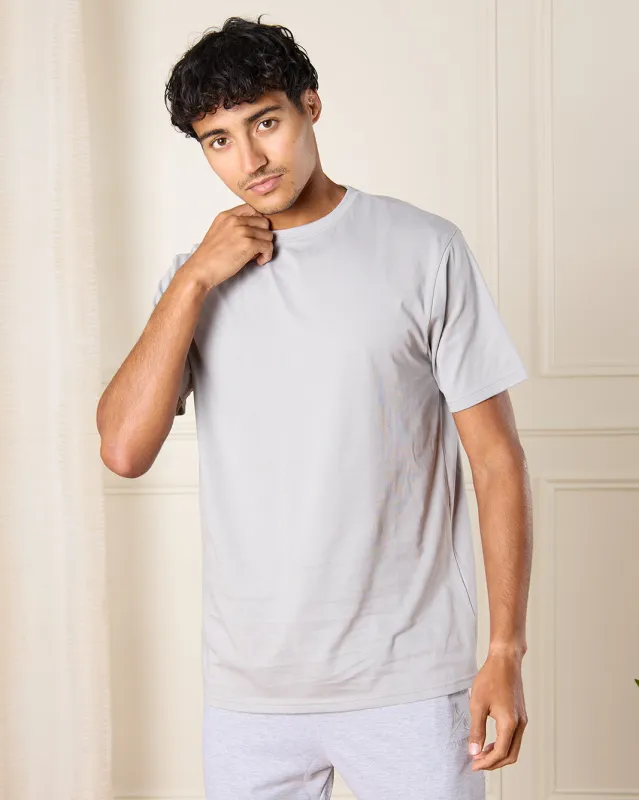 Men Grey Basic T-Shirt sold by Redtag