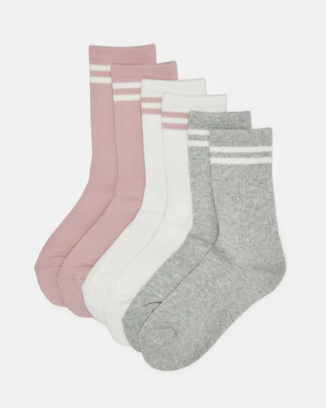Women Assorted Mid Length Socks (3 Pairs) sold by Redtag