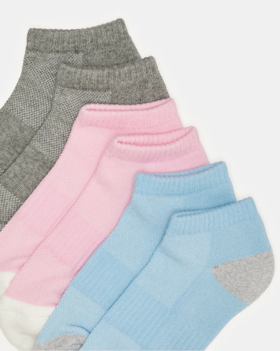 Women Assorted Ankle Length Sports Socks (3 Pairs) sold by Redtag product image thumbnail 3