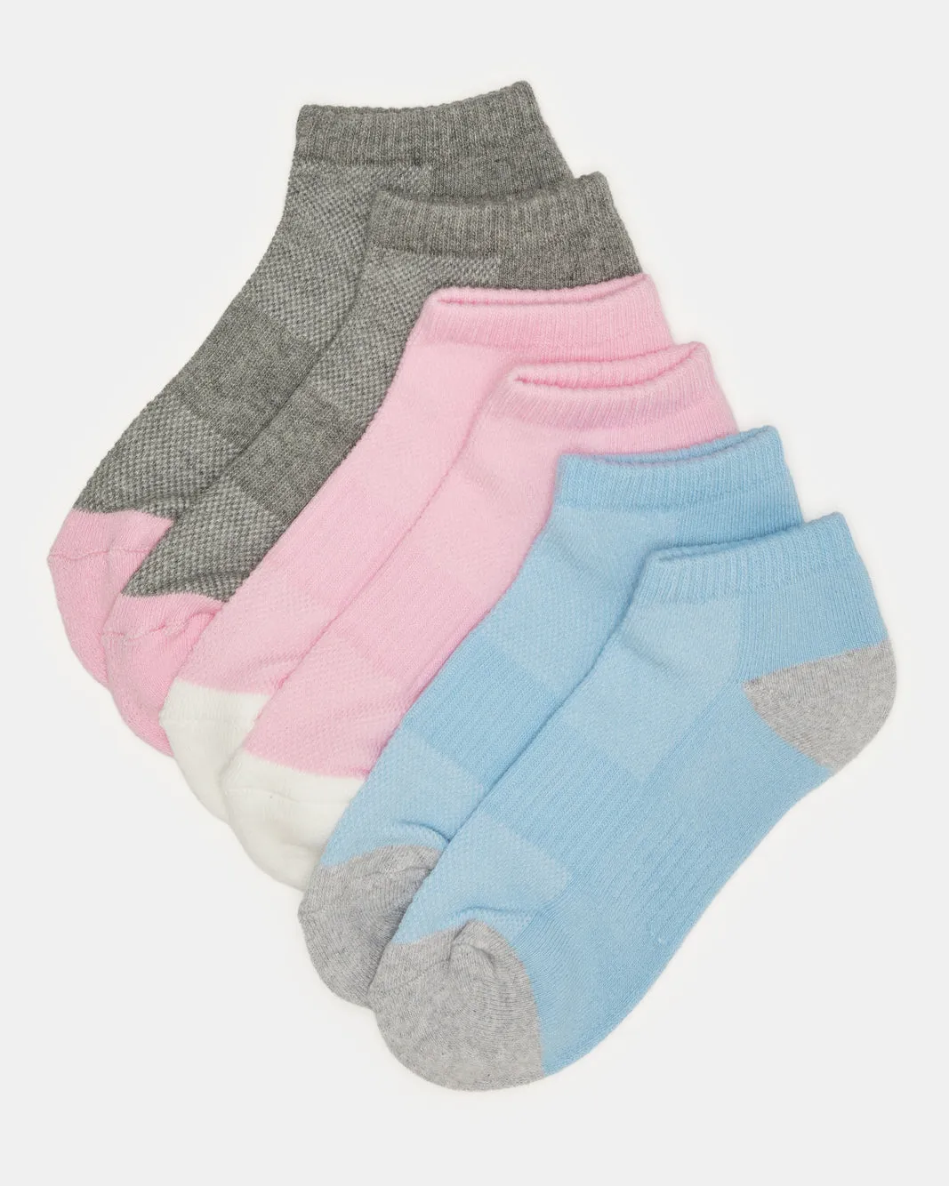 Women Assorted Ankle Length Sports Socks (3 Pairs) sold by Redtag