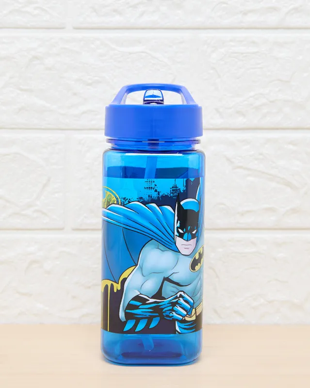 Blue DC Batman Square Water Bottle (500ml) sold by Redtag