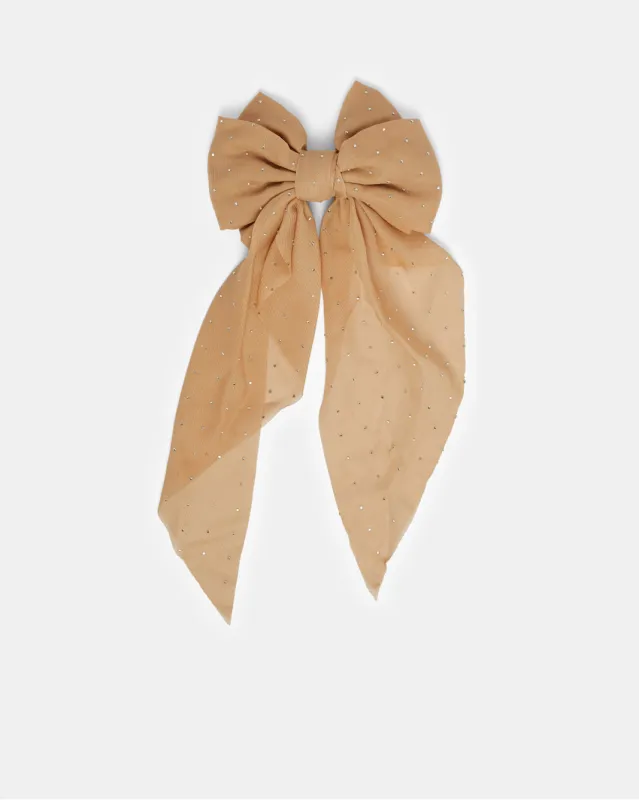 Women Beige Embellished Hair Clip sold by Redtag