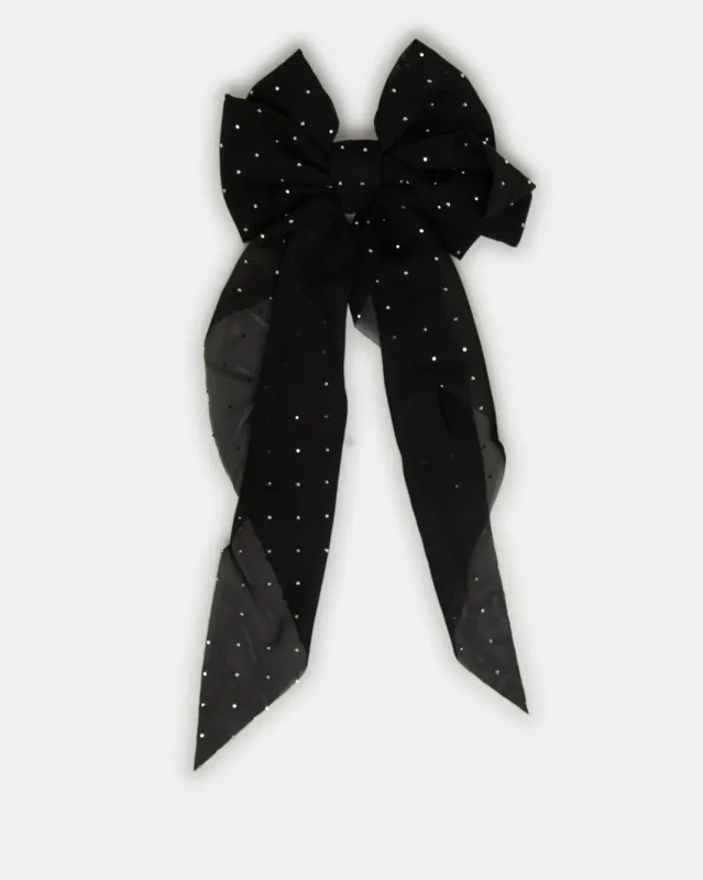 Women Black Embellished Hair Clip sold by Redtag