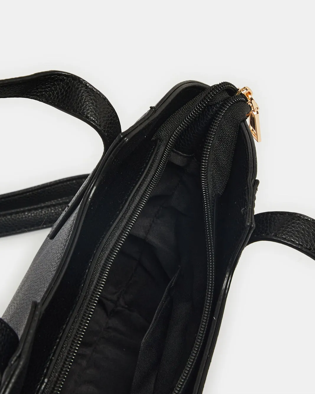 Women Black Tote Bag With Scarf sold by Redtag product image thumbnail 4