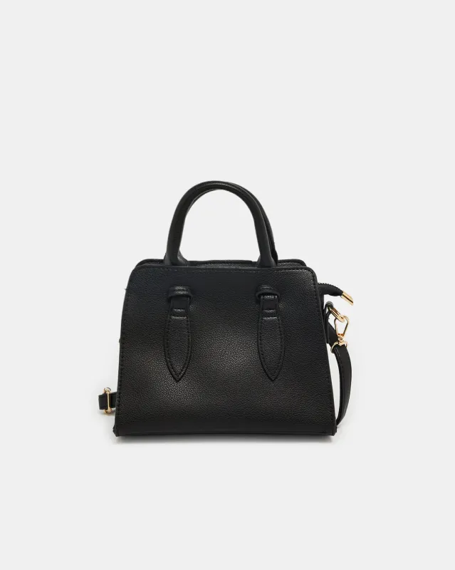 Women Black Messenger Bag sold by Redtag
